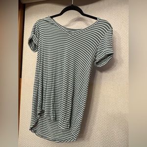Teal striped soft t-shirt